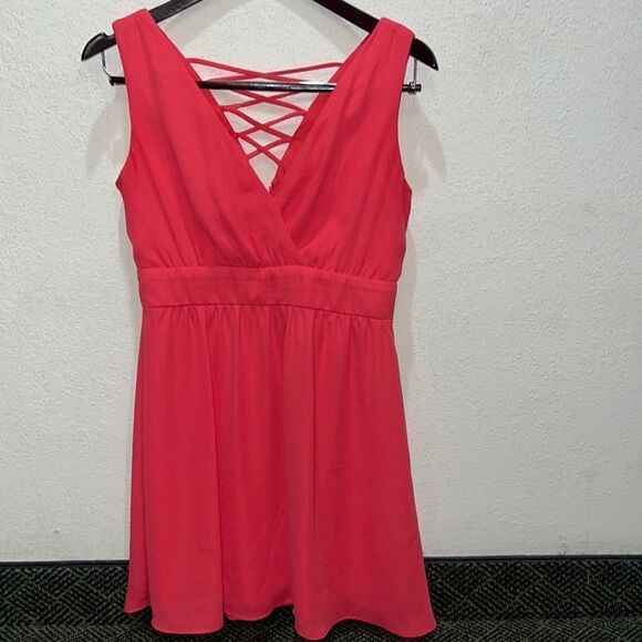 B.Darlin chiffon cross front scrappy back dress size 9/10 - Picture 1 of 12